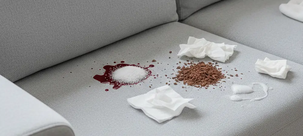 Prvá pomoc pre vašu sedačku: Ako vyčistiť čokoládu, víno či kávu?