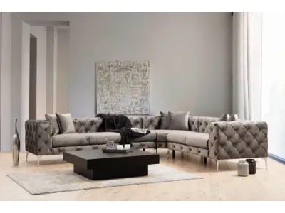 Detail produktu Rohová sedacia súprava / Rohová pohovka Como Right - Anthracite