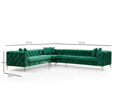 Detail produktu Rohová sedacia súprava / Rohová pohovka Como Left - Green