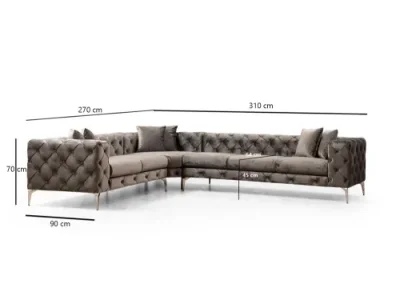 Detail produktu Rohová sedacia súprava / Rohová pohovka Como Left - Anthracite