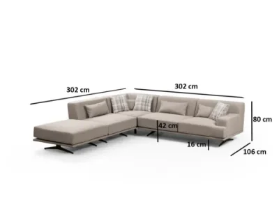 Detail produktu Rohová sedacia súprava / Rohová pohovka Bentley Corner (PUF-O1-C-3R)
