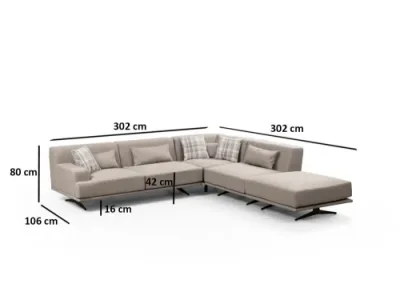 Detail produktu Rohová sedacia súprava / Rohová pohovka Bentley Corner (L3-C-O1-PUF)