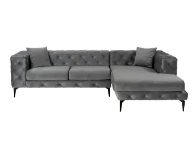 Detail produktu Rohová sedacia súprava / Rohová pohovka Como Eco Right - Anthracite, Black