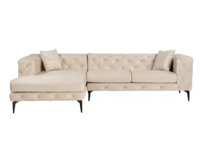 Detail produktu Rohová sedacia súprava / Rohová pohovka Como Eco Left - Beige, Black