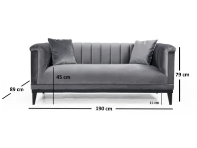 Detail produktu Dvojmiestna pohovka Trendy - Dark Grey