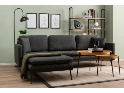 Rohová sedacia súprava / Rohová pohovka Reya - Dark Grey