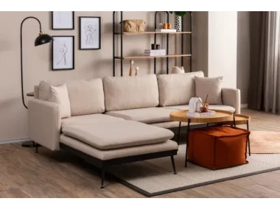 Rohová sedacia súprava / Rohová pohovka Reya - Cream