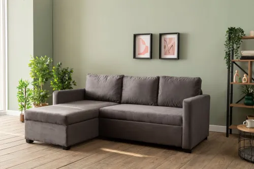 Rohová rozkladacia pohovka Kado - Grey