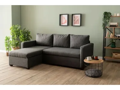 Rohová rozkladacia pohovka Kado - Dark Grey