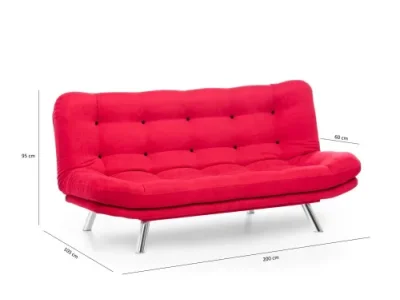 Detail produktu Trojmiestna rozkladacia pohovka Misa Sofabed - Red