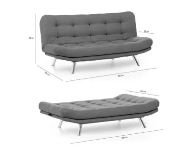 Detail produktu Trojmiestna rozkladacia pohovka Misa Sofabed - Black