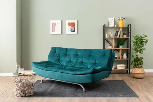 Trojmiestna rozkladacia pohovka Rivo - Petrol Green