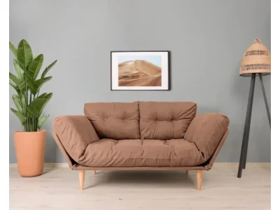 Trojmiestna rozkladacia pohovka Nina Daybed - Light Brown GR102