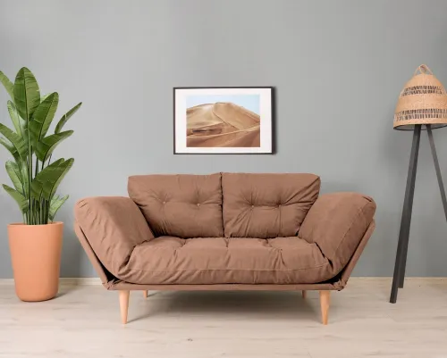 Trojmiestna rozkladacia pohovka Nina Daybed - Light Brown GR102