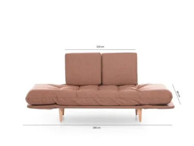 Detail produktu Trojmiestna rozkladacia pohovka Nina Daybed - Light Brown GR102