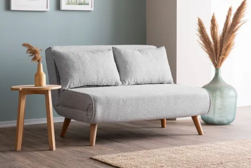 Dvojmiestna rozkladacia pohovka Folde 2-Seater - Teddy Fabric - Grey