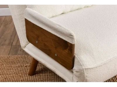Detail produktu Dvojmiestna rozkladacia pohovka Cosmo 2-Seater - Teddy White