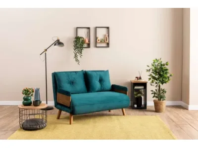 Dvojmiestna rozkladacia pohovka Cosmo 2-Seater - Petrol Green