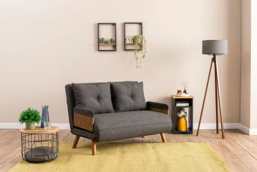 Dvojmiestna rozkladacia pohovka Cosmo 2-Seater - Dark Grey