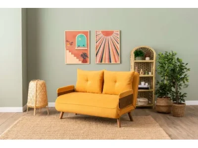 Dvojmiestna rozkladacia pohovka Cosmo 2-Seater - Bohemian Mustard