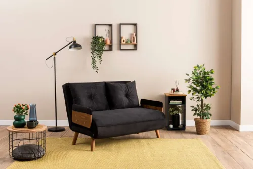 Dvojmiestna rozkladacia pohovka Cosmo 2-Seater - Black