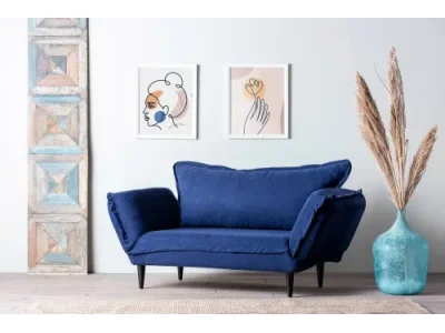 Dvojmiestna rozkladacia pohovka Vino Daybed - Navy Blue \GR125\01