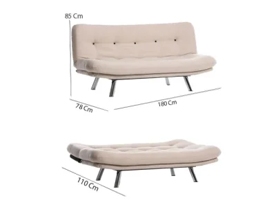 Detail produktu Trojmiestna rozkladacia pohovka Misa Small Sofabed v3 - Cream