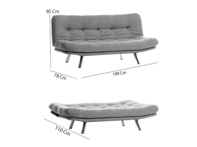 Detail produktu Trojmiestna rozkladacia pohovka Misa Small Sofabed - Light Grey