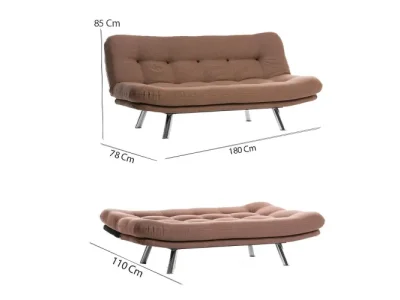 Detail produktu Trojmiestna rozkladacia pohovka Misa Small Sofabed - Light Brown