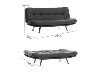 Detail produktu Trojmiestna rozkladacia pohovka Misa Small Sofabed - Dark Grey