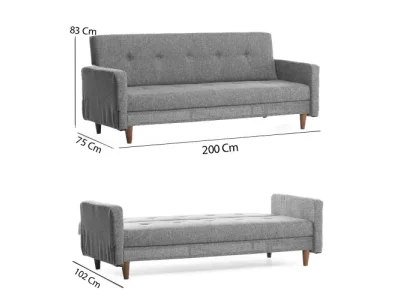 Detail produktu Trojmiestna rozkladacia pohovka Hiko - Light Grey