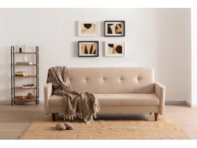 Trojmiestna rozkladacia pohovka Hiko - Cream