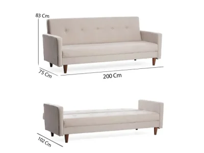 Detail produktu Trojmiestna rozkladacia pohovka Hiko - Cream