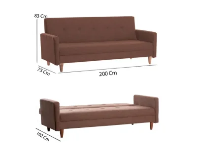 Detail produktu Trojmiestna rozkladacia pohovka Hiko - Brown