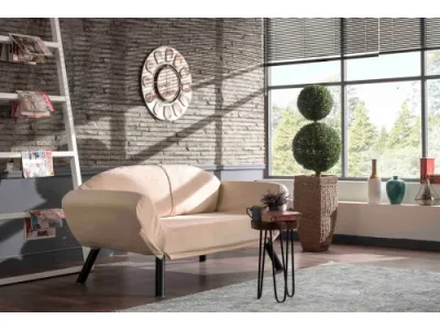 Dvojmiestna rozkladacia pohovka Genzo - Cream