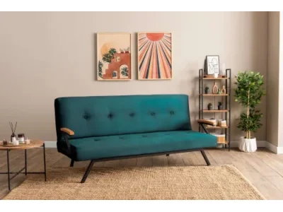 Trojmiestna rozkladacia pohovka Zven - Petrol Green