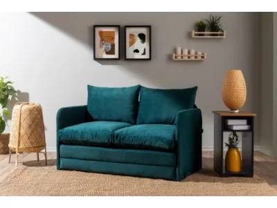 Dvojmiestna rozkladacia pohovka Saga 2-Seater - Petrol Green