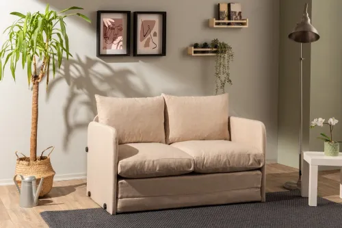 Dvojmiestna rozkladacia pohovka Saga 2-Seater - Beige