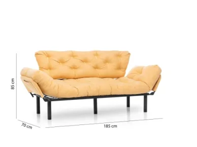 Detail produktu Trojmiestna rozkladacia pohovka Nitta Triple - Mustard