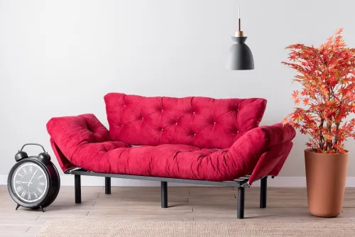 Trojmiestna rozkladacia pohovka Nitta Triple - Maroon
