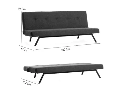 Detail produktu Trojmiestna rozkladacia pohovka Zola - Dark Grey