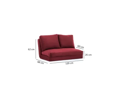 Detail produktu Dvojmiestna rozkladacia pohovka Taida - Maroon