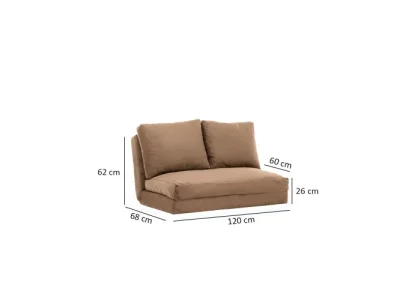 Detail produktu Dvojmiestna rozkladacia pohovka Taida - Light Brown
