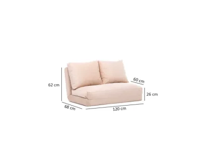 Detail produktu Dvojmiestna rozkladacia pohovka Taida - Cream