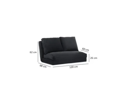 Detail produktu Dvojmiestna rozkladacia pohovka Taida - Black