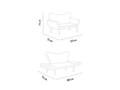 Detail produktu Dvojmiestna rozkladacia pohovka Chatto - Patchwork