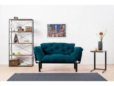 Dvojmiestna rozkladacia pohovka Nitta - Petrol Blue