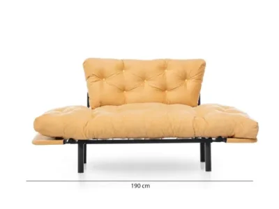 Detail produktu Dvojmiestna rozkladacia pohovka Nitta - Mustard