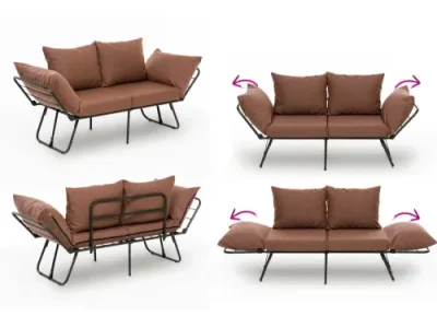 Detail produktu Dvojmiestna rozkladacia pohovka Viper 2-Seater - Light Brown