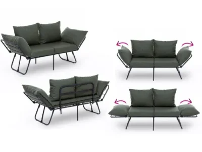 Detail produktu Dvojmiestna rozkladacia pohovka Viper 2-Seater - Green